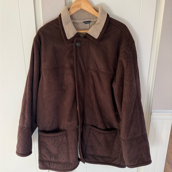 Utex Other - Utex Men's Dark Brown Field Jacket with Sherpa Collar
